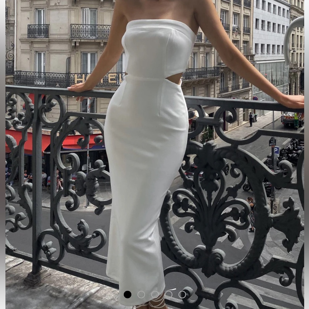 NWT Princess Polly Maira midi dress size 0 in white